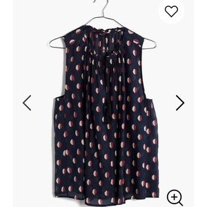 Madewell Blue Polkadot Blouse Xxs